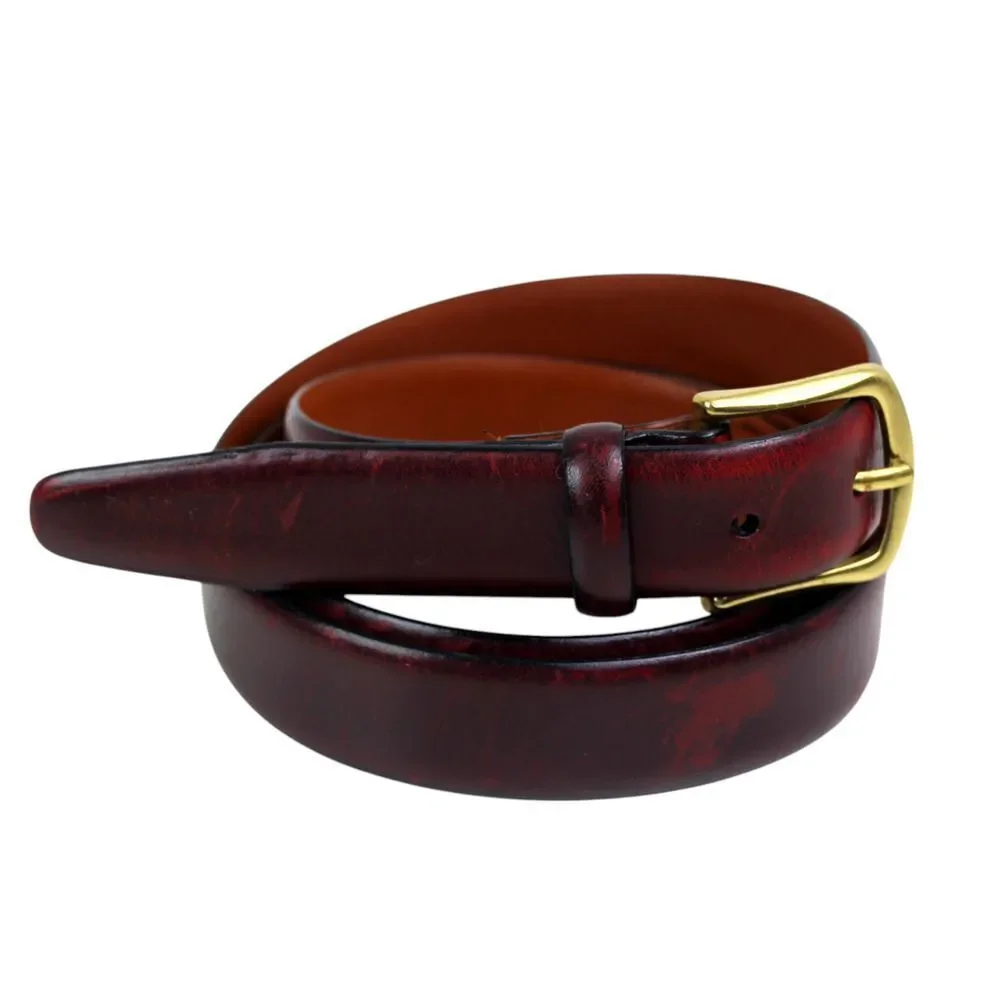 Men's Wearhouse REDDISH BROWN LEATHER 1 1/8